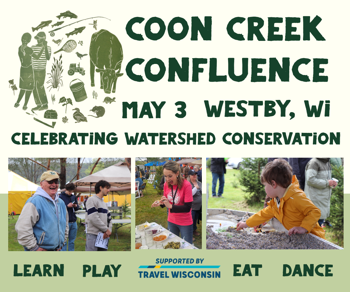 A poster for the Coon Creek Community Watershed Council’s May 3rd Coon Creek Confluence.
